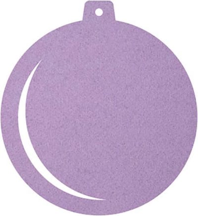 Kerstbal vilt onderzetters - Lila - 6 stuks - ø 10 cm - Kerst onderzetter - Tafeldecoratie - Glas onderzetter - Cadeau - Woondecoratie - Tafelbescherming - Onderzetters voor glazen - Kerst tafelen - Woonaccessoires - Tafelaccessoires