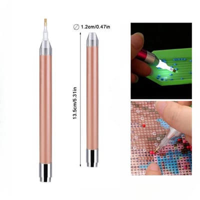 Diamond Painting pen met licht - Lichtpen voor Volwassenen van Diamond Hobbies - inc 2 batterijen - LOUZIR