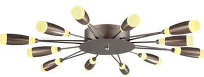 LED Plafondlamp - Plafondverlichting - Fave - 62W - Natuurlijk Wit 4000K - Bruin Aluminium