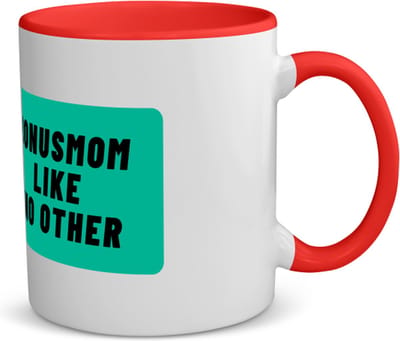 Akyol - bonusmom like no other koffiemok - theemok - rood - Moeder - geweldige bonusmoeder - niemand anders - verjaardag - cadeau - kado - bedankje - geschenk - 350 ML inhoud