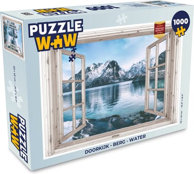 Puzzel Doorkijk - Berg - Water - Legpuzzel - Puzzel 1000 stukjes volwassenen