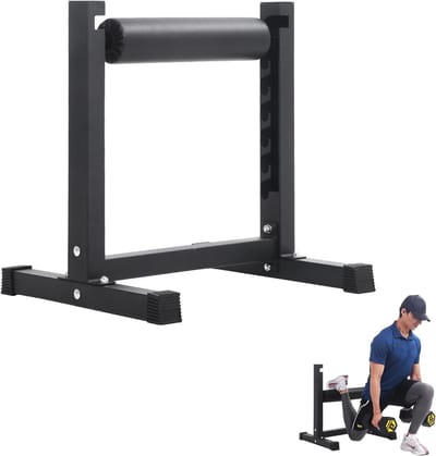 Split Squat Stand - Oefenrek Benen - Onderlichaam Trainen - 7 Hoogte Niveaus - 22 lbs - Zwart