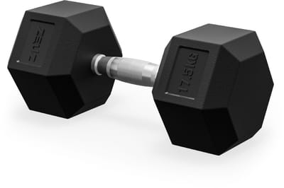 ZEUZ Hexa Dumbbell 1 Stuk 17,5 KG – Hexagon Gewichten – CrossFit, Fitness & Krachttraining Dumbell