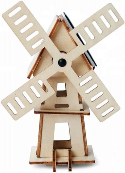 Bouwpakket Molen op Zonne-energie Solar- hout