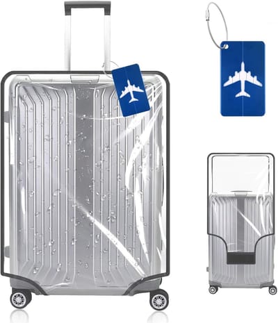 Duurzame transparante koffersleeve, PVC beschermhoes, stofdicht en krasbestendig voor 24 inch bagage, ideaal voor reizen en bescherming van je koffer