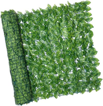 Kunstmatige Heggenrol - Decoratief Hekwerk Tuin - Privacy Creëren Buiten - Duurzaam PVC Materiaal - 10 Meter Lang - Donkergroen