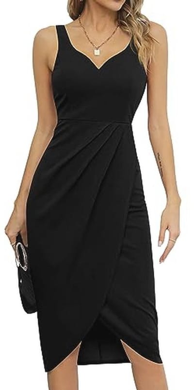 Cocktailjurk Dames Midi Wikkeljurk Elegante Partyjurk Zomerjurk