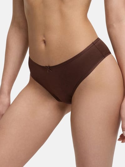 cfab - Katoenen Braziliaanse slips - Pak van 3 - Bruin - XL