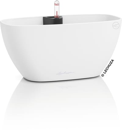 LECHUZA NAVIO Color 10 - Plantenbak - met bewateringssysteem - ALL-IN-ONE set met LECHUZA-PON - wit