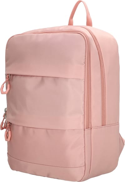 Beagles Originals Chiba Rugzak - Tablet Vak - Underseat - Geschikt voor Transavia Ryanair KLM Handbagage - Soft Feel Rugtas - Trendy - Oudroze