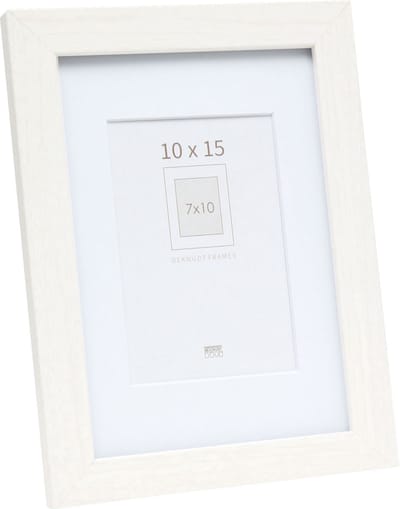 Deknudt Frames fotolijst - wit met passe-partout - 7x10 / 10x15 cm