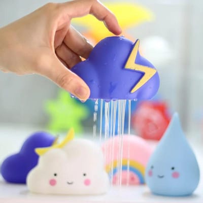 Jouet de bain pour bébé Enfants Mignon Nuages Météo Arroseur à Pulvérisation d'Eau Salle de Bain Arrosage Douche Jouets de Natation Pour Cadeau