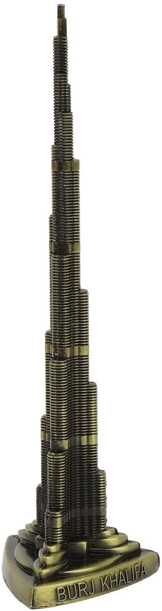 Dailygoods- Torenmodel 18cm - Burj Khalifa Souvenir - Architectuur Ornament - Legering Model - Metalen Decor - Vintage Ontwerp - Architectuurmodel
