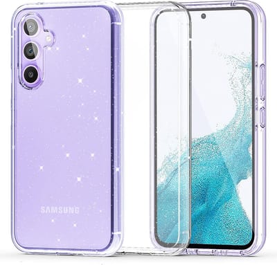 Hoesje geschikt voor Samsung Galaxy A54 - Techsuit Sparkle Skin Glitter Silicone Back Cover - Transparant