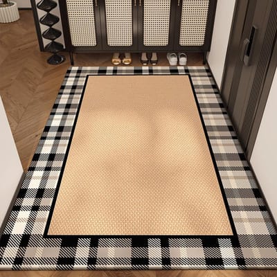 Tapis de sol d'entrée de maison style nordique Tapis de sol simple pour entrée Tapis anti-sable et poussière Tapis antidérapant 80*120cm