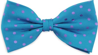 We Love Ties - Strikken - Strik Satin Dot - turquoise / paars