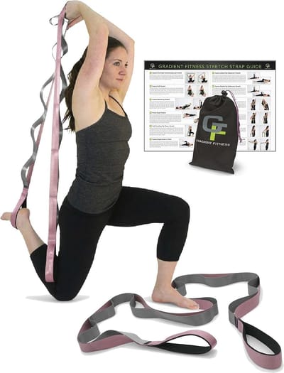Premium Multiloop Stretching Riem met Neopreen Handgrepen voor Flexibiliteit en Fitness