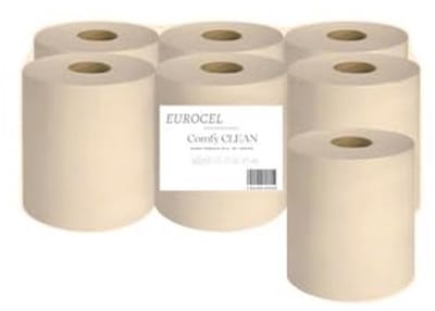 Middelgrote handdoekrol van 400 vellen, 2 lagen, 18,1 x 20 cm - Geschikt voor binnen en buiten - 6 rollen