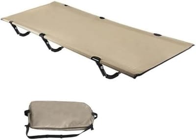 Opvouwbaar kampeerbed - Lichtgewicht bed - Buiten ontspannen - Stevige aluminiumlegering - 190x70 cm - Zwart