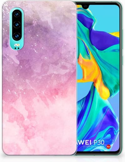 TPU Hoesje voor Hoesje maken Huawei P30 Pink Purple Paint