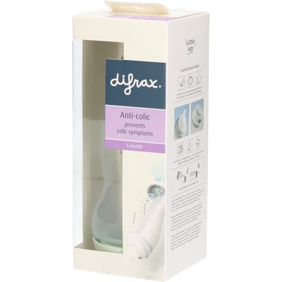 Difrax Babyfles Breed - 310 ml - Groen - 1 Stuk - S-fles - Anti Koliek