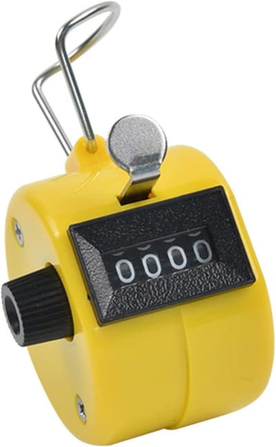 Mechanische Teller - Hand Teller - Activiteit Tellen - 4 Cijfers Nauwkeurig - 0-9999 - Metaal