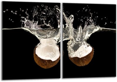 TMK ArtDeko - Snijplank - Glas - Kokos - 2x 40x52