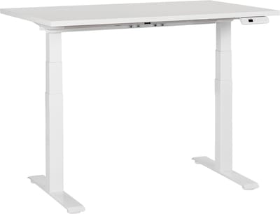 DESTINES - Elektrisch verstelbaar bureau - Wit - Spaanplaat