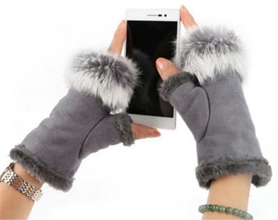 Vingerloze Warme Handschoenen Dames Winter – Zachte Polswarmers met Luxe Fleece en Suède Look – Dikke Wanten voor Vrouwen – 1 Paar Winterhandschoenen