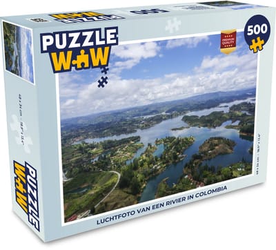 Puzzel Luchtfoto van een rivier in Colombia - Legpuzzel - Puzzel 500 stukjes