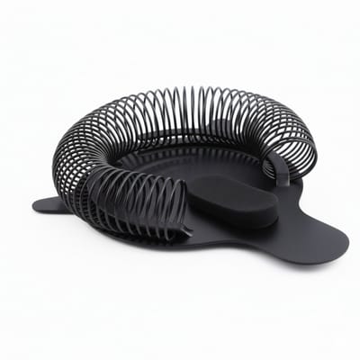 Cocora Cocktailzeef - Strainer - RVS - Cocktail Zeef - 8 x 8 x 2,5 cm - Zwart