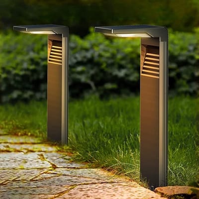 LED Solar Tuinverlichting 2 Stuks – Outdoor Zonnepad Lampen – Warm & Helder Licht 2 Modes – IP64 Waterdicht – Tuin, Gazon en Achtertuin Verlichting op Zonne-energie