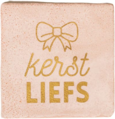 Lottea Tegeltje ´Kerst Liefs´ - kerstcadeau, tegeltje, tegeltje met tekst, tegeltjes met tekst, tegeltjes met spreuken, cadeautje