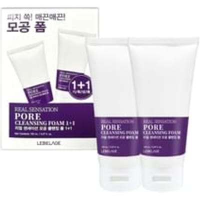LEBELAGE Real Sensation Poriënreinigingsschuim 150 ml 2 stuks white