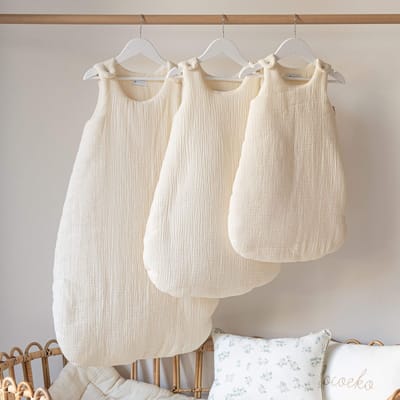 Cocoeko - Baby Slaapzak - 6-24m (90 cm) - 4 Seasons (TOG 2.0) - Ecru