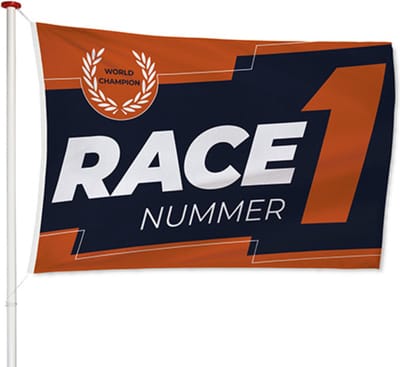 Max Race 1 Vlag - 70x100cm - Kwaliteitsvlag - Geschikt voor buiten