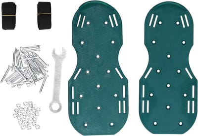 Gazon beluchtingssandalen - Tuin schoenen - Gazon onderhoud - Sterk copolypropyleen - 30 x 13 cm - Groen