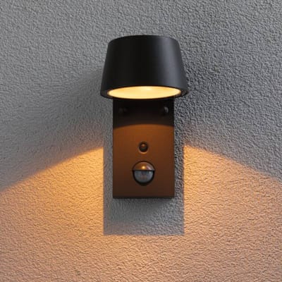 LED-wandarmatuur voor buiten Capea Schemergestuurde bewegingsmelder (IR) insectvriendelijk IP44 96x165 mm Tunable Warm 6W 450lm 230V 98° Antraciet Aluminium