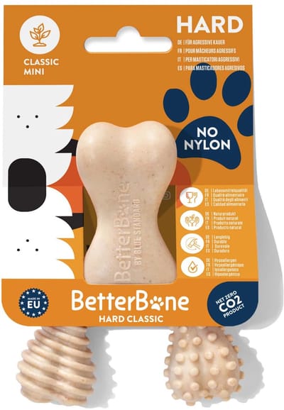 BetterBone Kauwbot voor Honden MINI Hard - Hypoallergeen Kauwspeelgoed - Duurzaam Hondenspeeltje - Voor Kleine Honden tot 9 kg