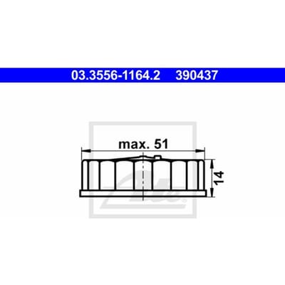 Remvloeistofreservoirdop ATE 03.3556-1164.2