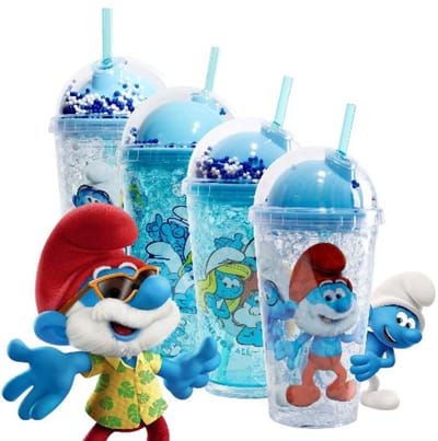 Shakebekers de smurfen 4 stuks kinderbekers / 450 ML