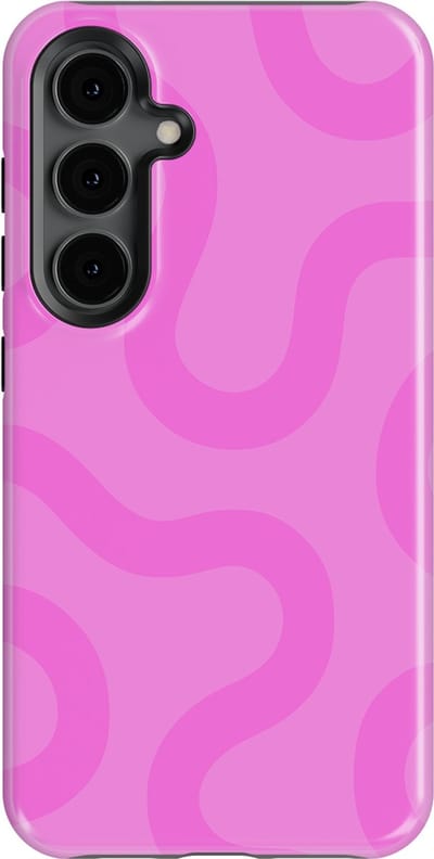 DripCase Motion Flow Tough Hoesje Samsung Galaxy S24 | Backcover met Mag | Trendy Design | Valbescherming | Bubble Waves