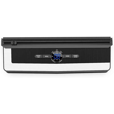 135W Vacuümsealer Machine voor Voedsel Huishoudelijk Vacuüm Voedsel Afdichten Gebruik Met LED-display stuur 5 stuks vacuümzak EU + 5 grain pockets zwart