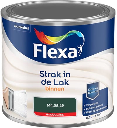 Flexa - Strak In De Lak Binnenlak Hoogglans - M4.28.19 - Mengverf - 500 Ml