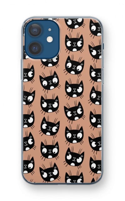 Case Company® - Hoesje geschikt voor iPhone 12 mini hoesje - Kat - Soft Cover Telefoonhoesje - Bescherming aan alle Kanten en Schermrand