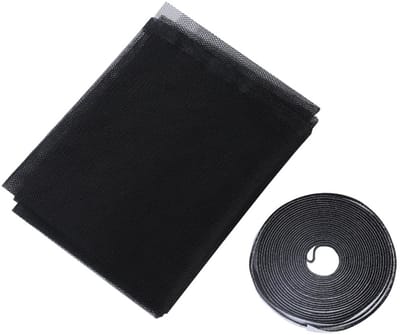Raam muggennet 3 stuks 150x200cm – Insectenbescherming, zwart