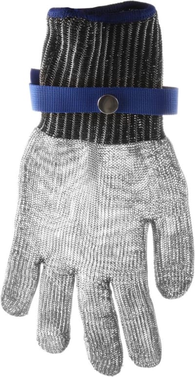 HENDI Snijbestendige handschoenen – Medium – Roestvast staal en HPPE – 305 mm – Set van 2
