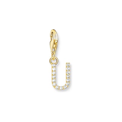 Thomas Sabo - 1984-414-14 - Charm - Dames - 925er Zilver geel verguld - Letter U