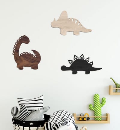 Dinosaur Wall Decor Home - Kwekerij | Kinderen | Jurassic | Baby | Kinderspeelkamer Natuur Hout/ babykamer/ kinderkamer/ wanddecoratie voor babykamer