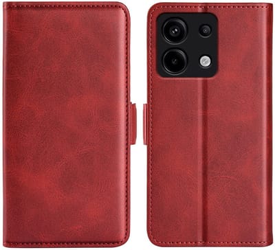 MobyDefend Hoesje - Geschikt voor Xiaomi Redmi Note 13 Pro 5G - Luxe Wallet Book Case (Sluiting Zijkant) - Rood